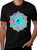 Om Mandala Graphic Tee - Black Cotton T-Shirt