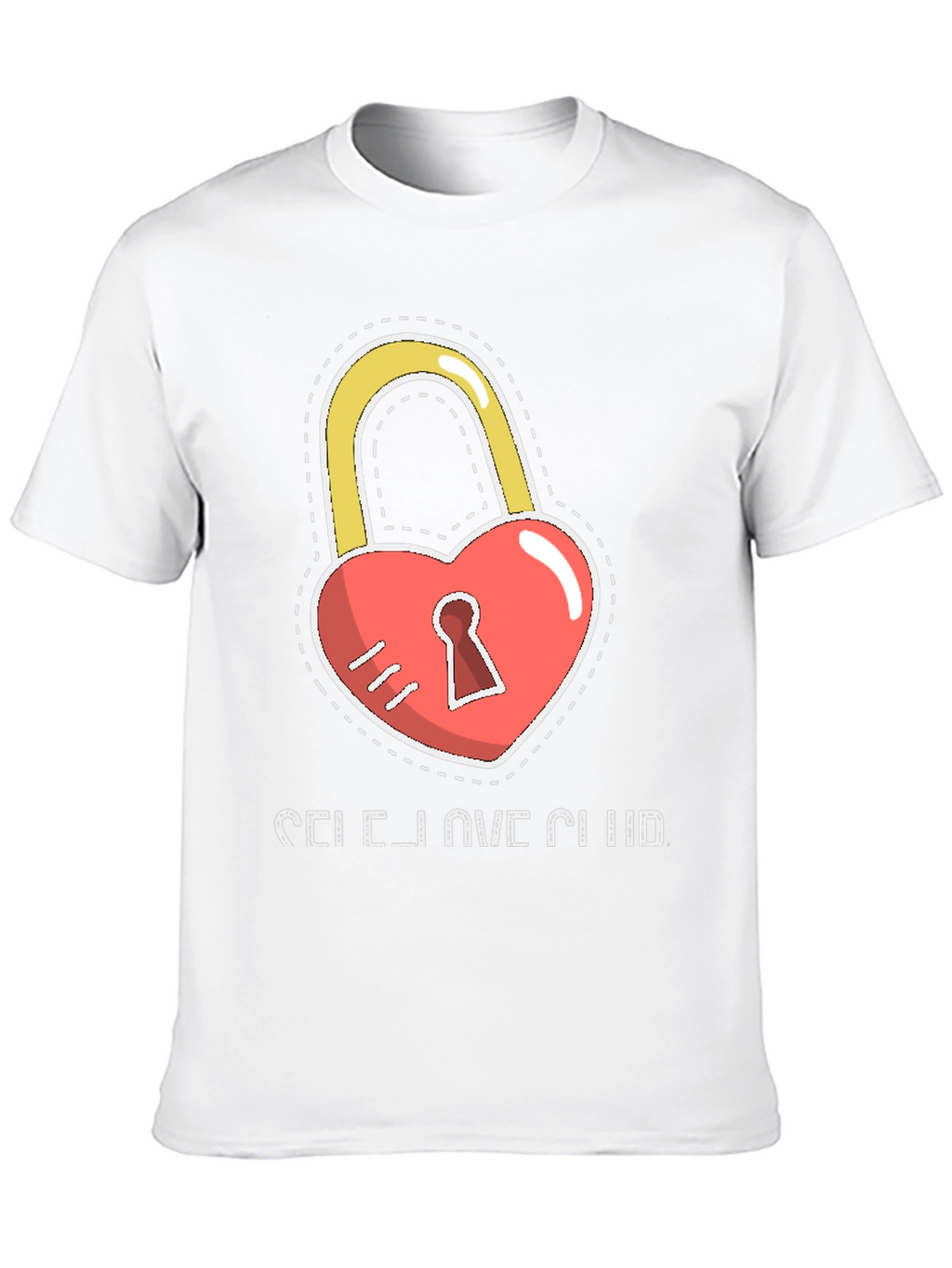 Self Love Club Heart Lock Black T-Shirt