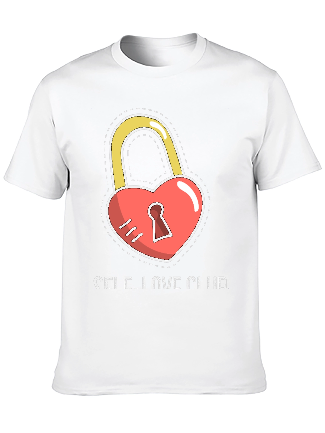 Self Love Club Heart Lock Black T-Shirt