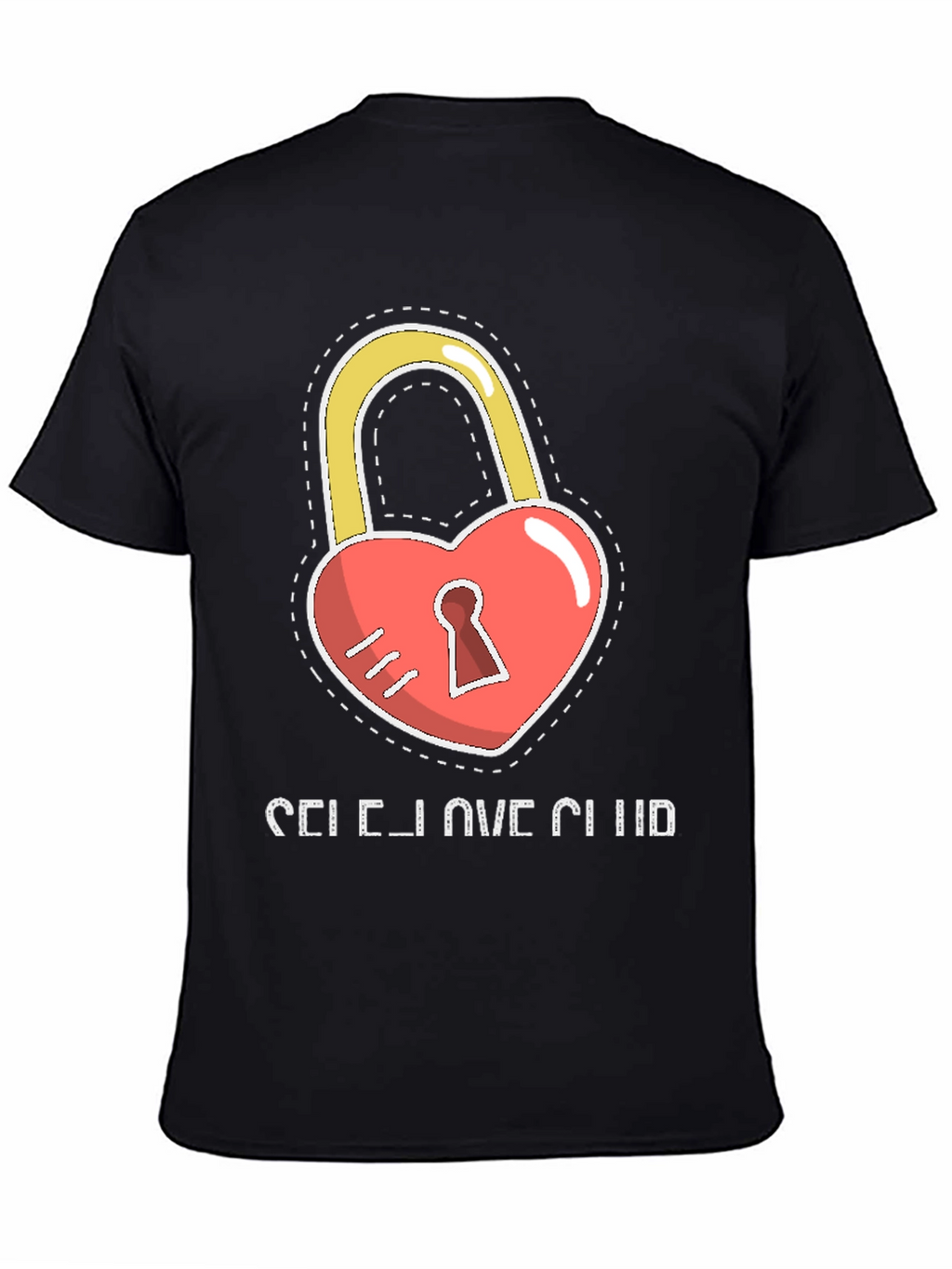 Self Love Club Heart Lock Black T-Shirt