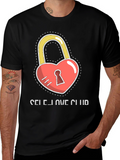 Self Love Club Heart Lock Black T-Shirt