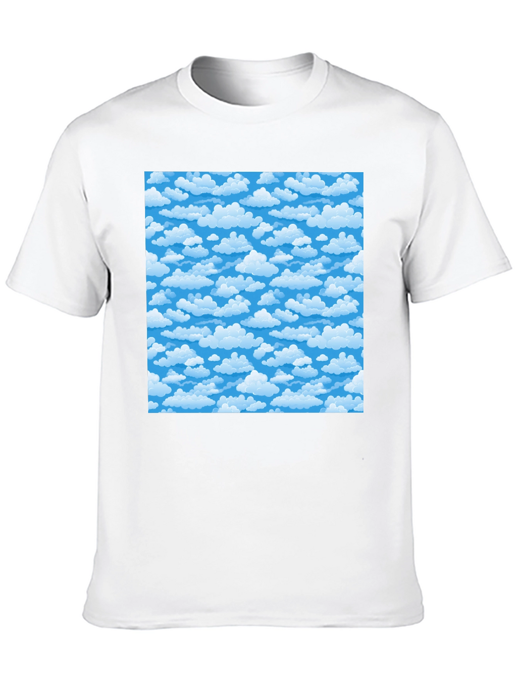 Cloud Pattern T-Shirt - Black