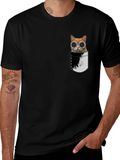 Cool Cat Pocket T-Shirt - Unisex Style