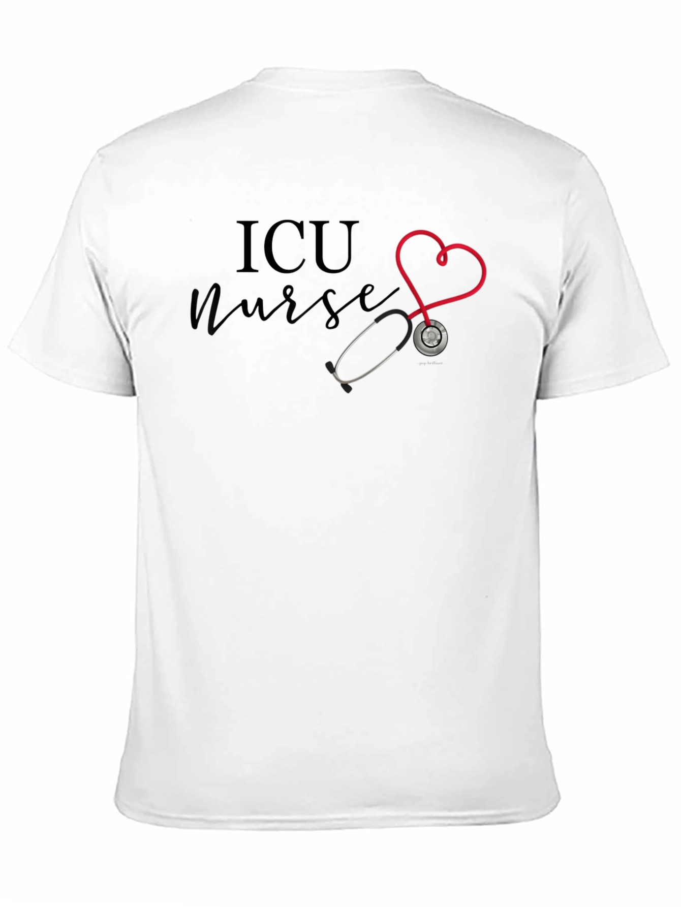 ICU Nurse Heart Stethoscope Graphic Tee