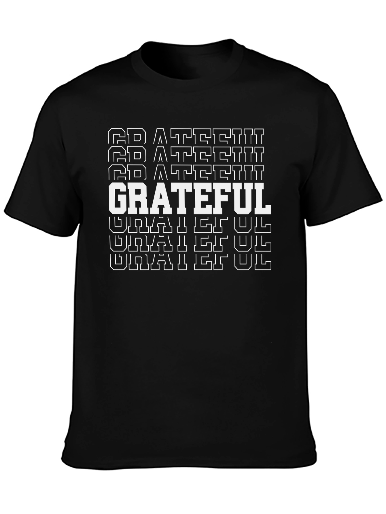 Grateful Graphic Tee - Trendy Black T-Shirt