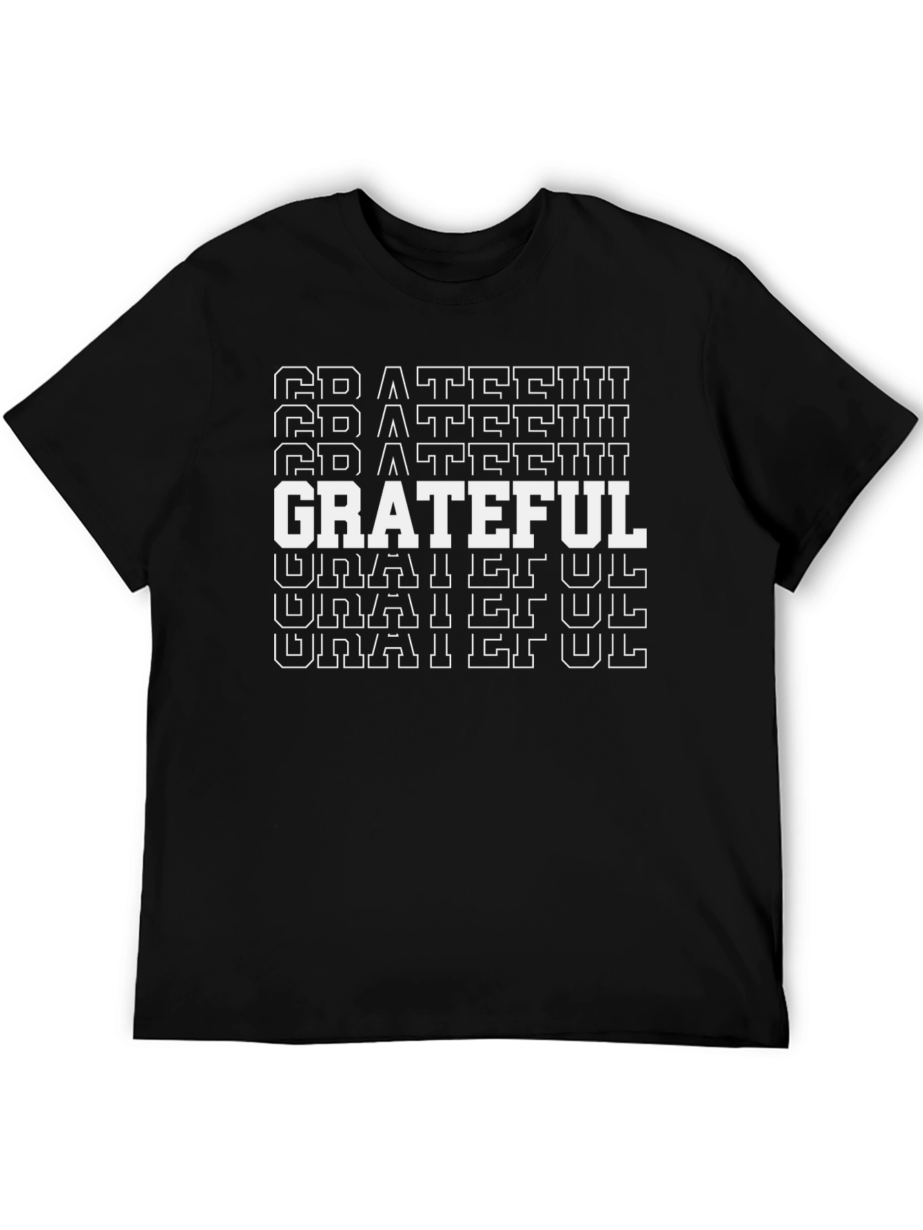 Grateful Graphic Tee - Trendy Black T-Shirt