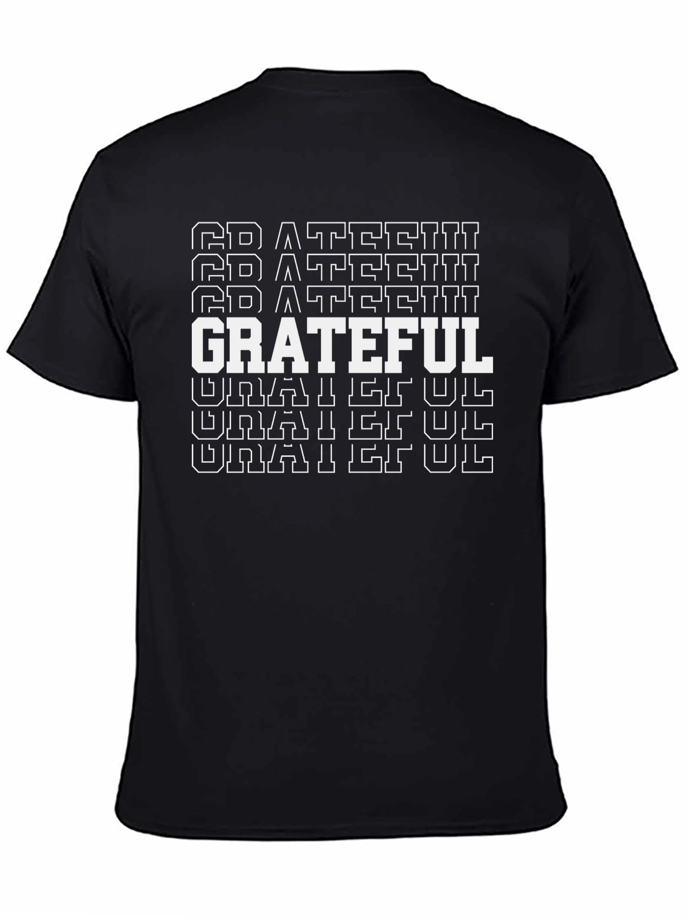 Grateful Graphic Tee - Trendy Black T-Shirt