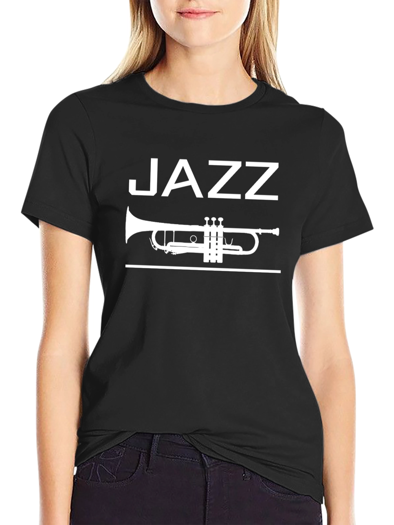 Jazz Trumpet Graphic T-Shirt - Black