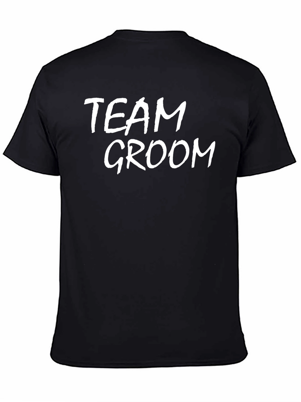 Team Groom Crew Neck T-Shirt - Black