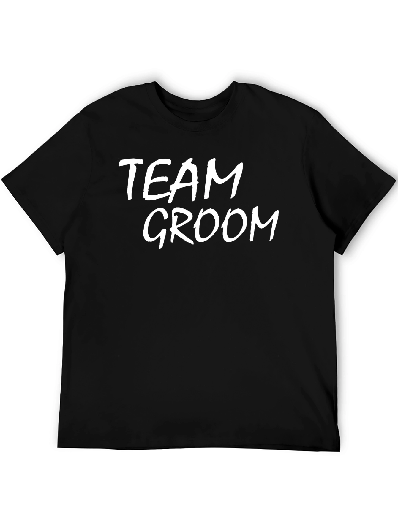 Team Groom Crew Neck T-Shirt - Black