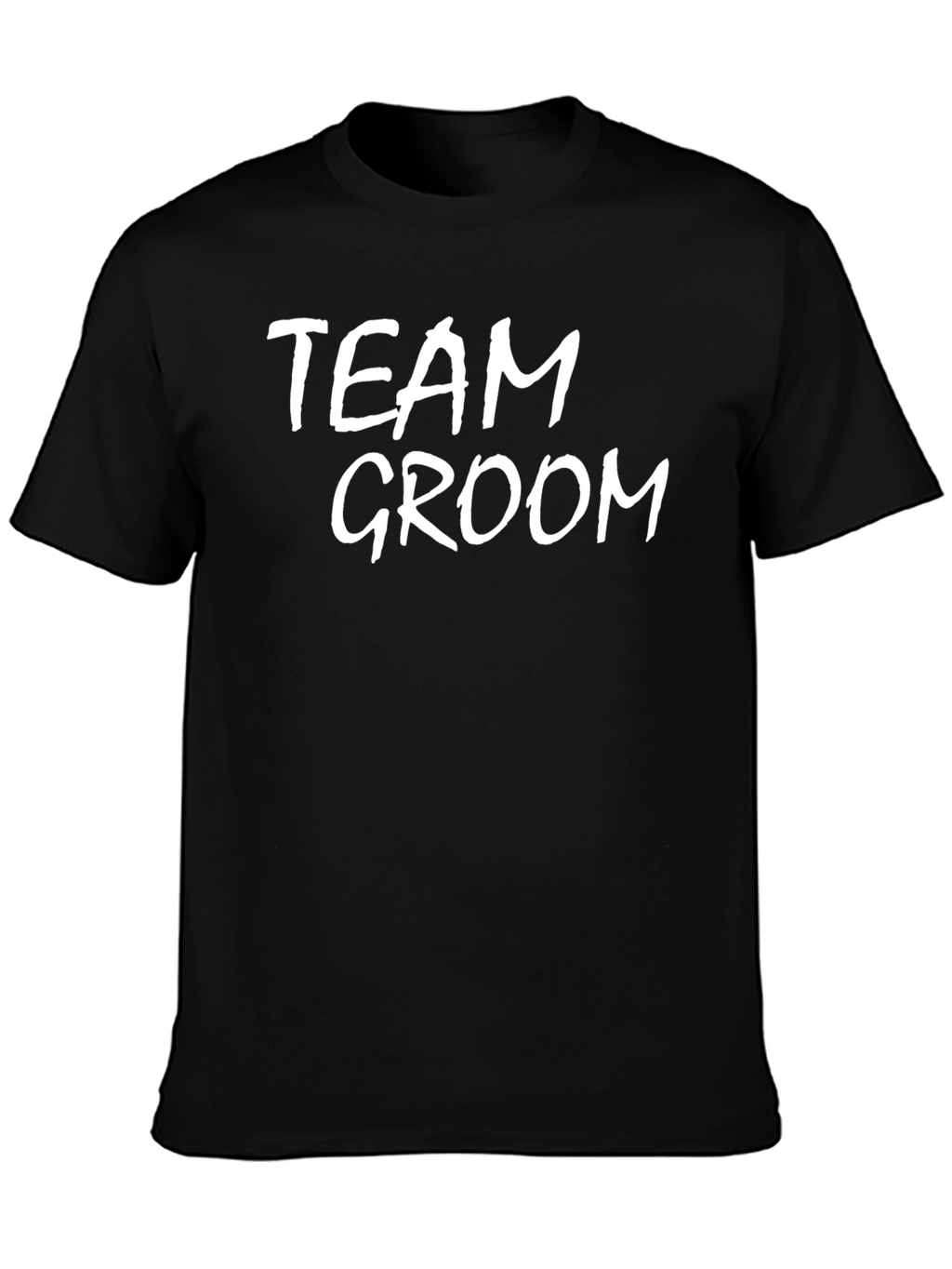 Team Groom Crew Neck T-Shirt - Black