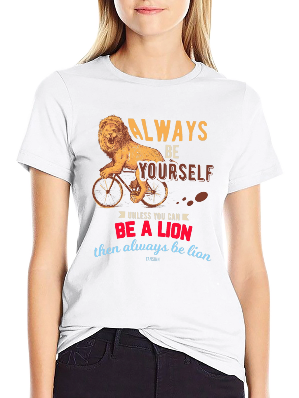 Lion Bicycle Graphic Tee - Always Be Yourself
