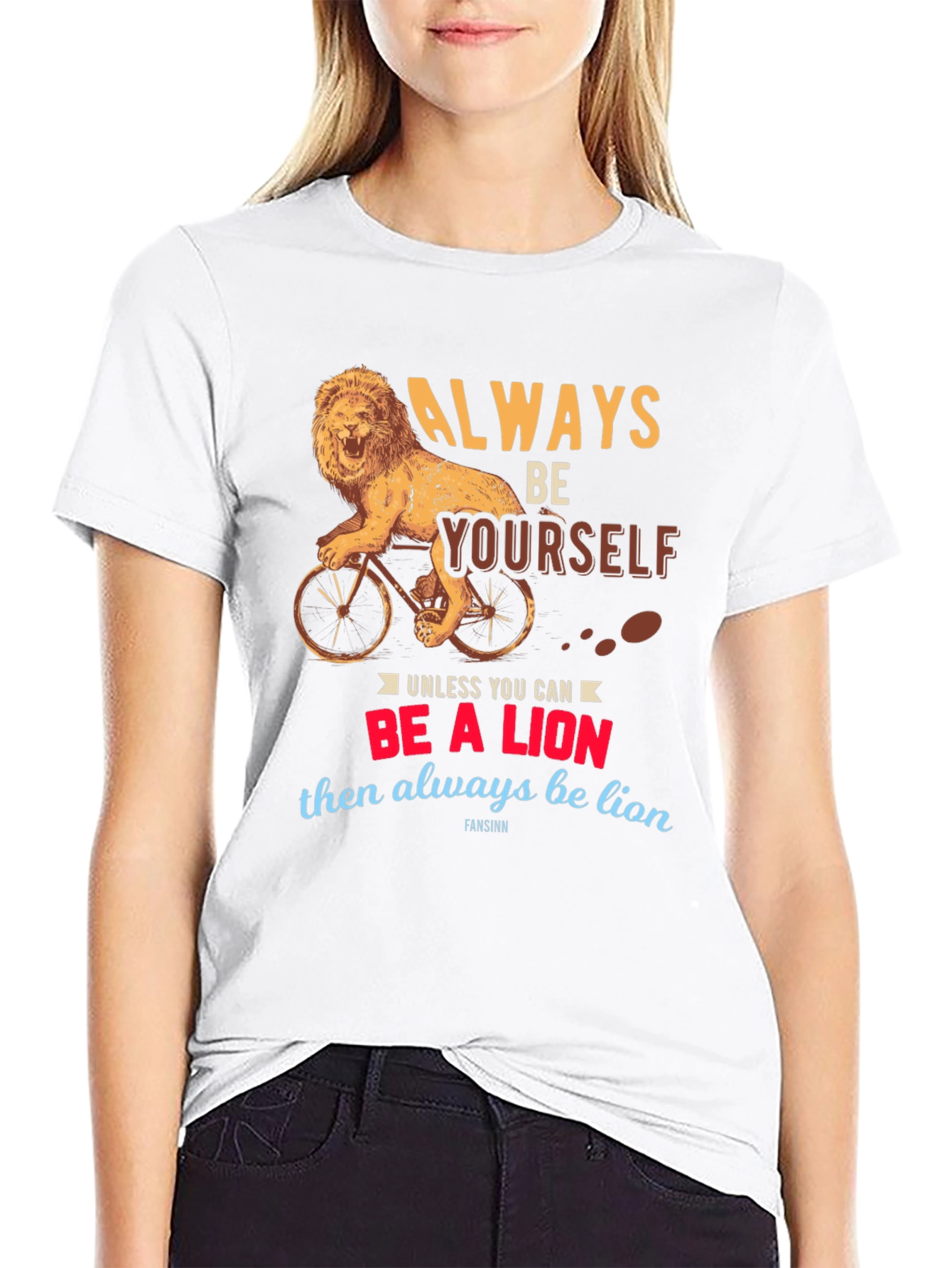 Lion Bicycle Graphic Tee - Always Be Yourself