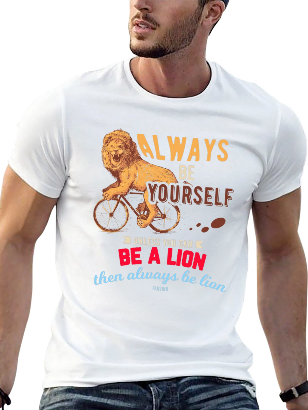 Lion Bicycle Graphic Tee - Always Be Yourself