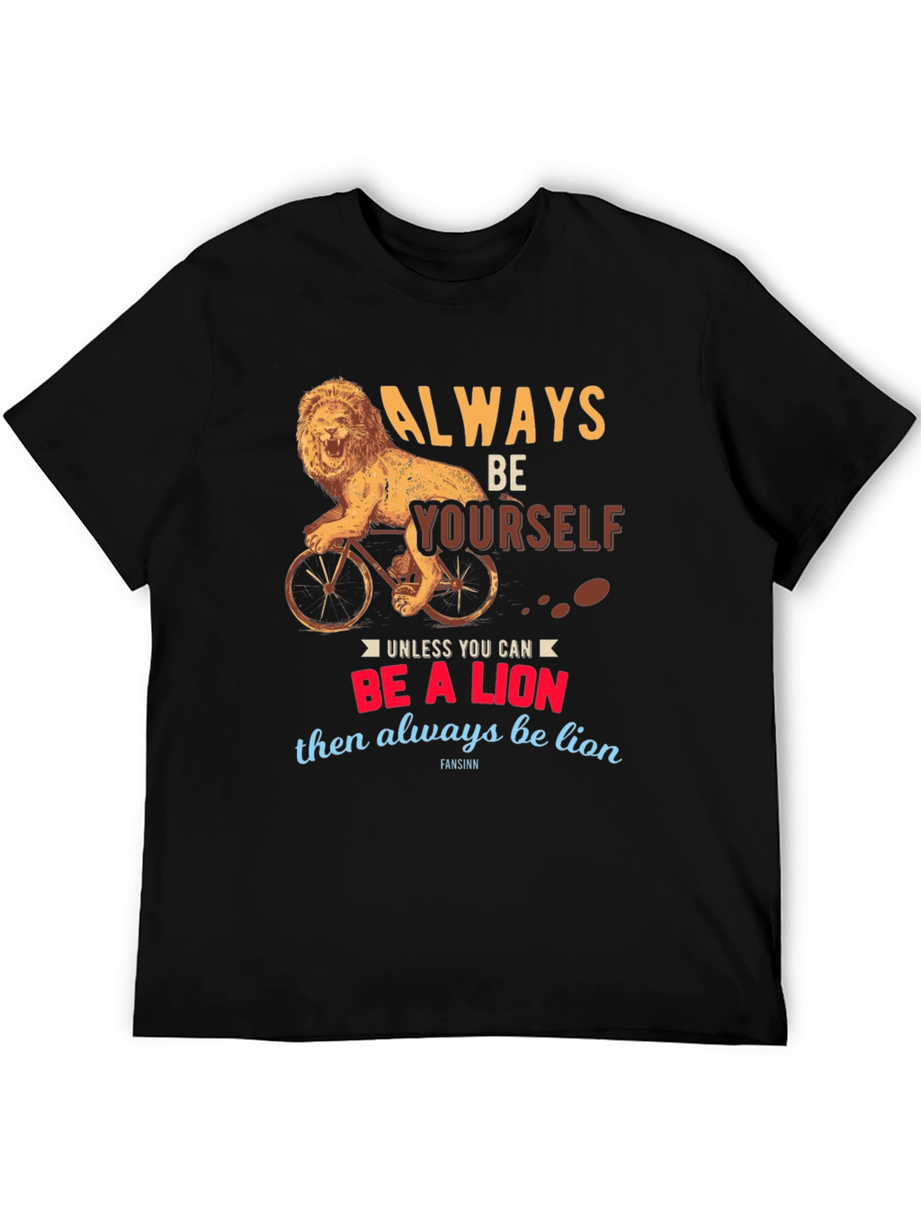 Lion Bicycle Graphic Tee - Always Be Yourself