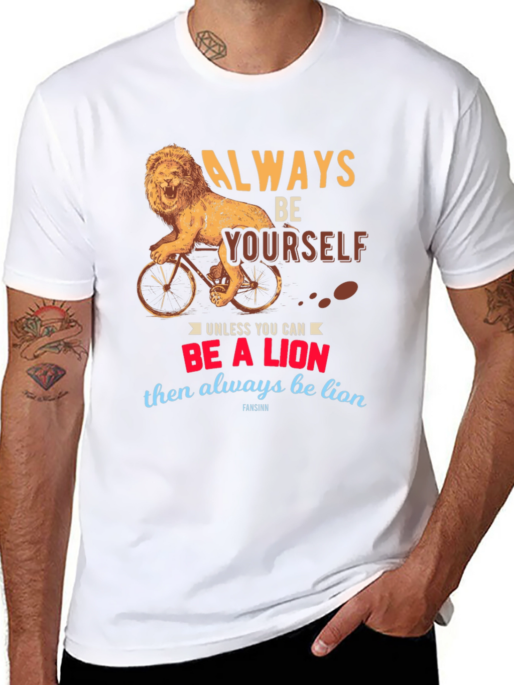 Lion Bicycle Graphic Tee - Always Be Yourself
