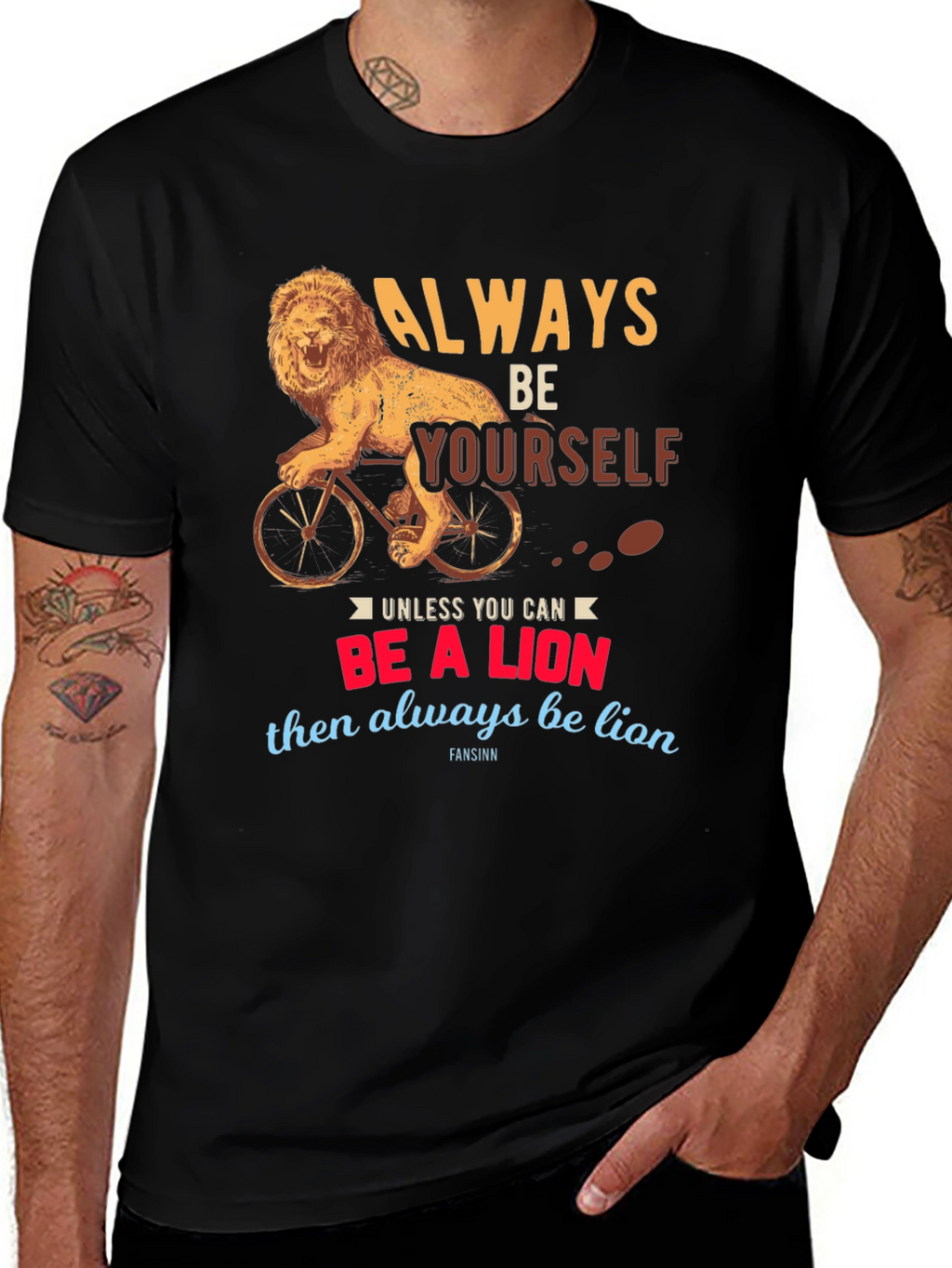 Lion Bicycle Graphic Tee - Always Be Yourself