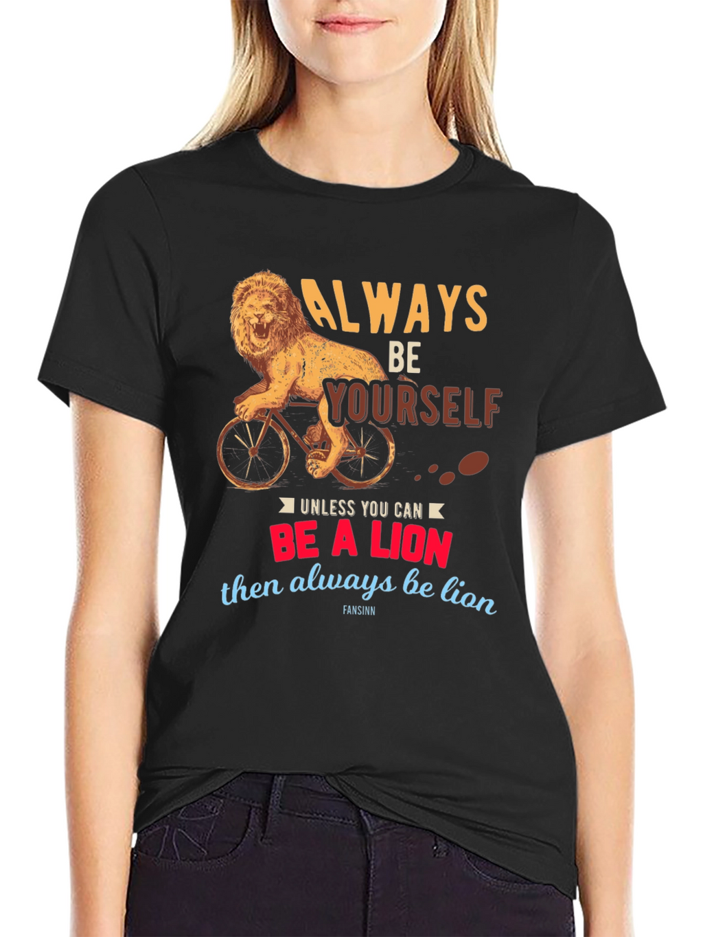 Lion Bicycle Graphic Tee - Always Be Yourself