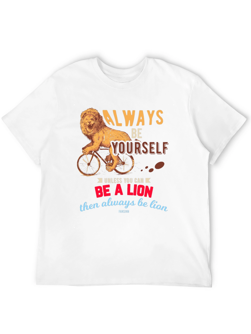 Lion Bicycle Graphic Tee - Always Be Yourself