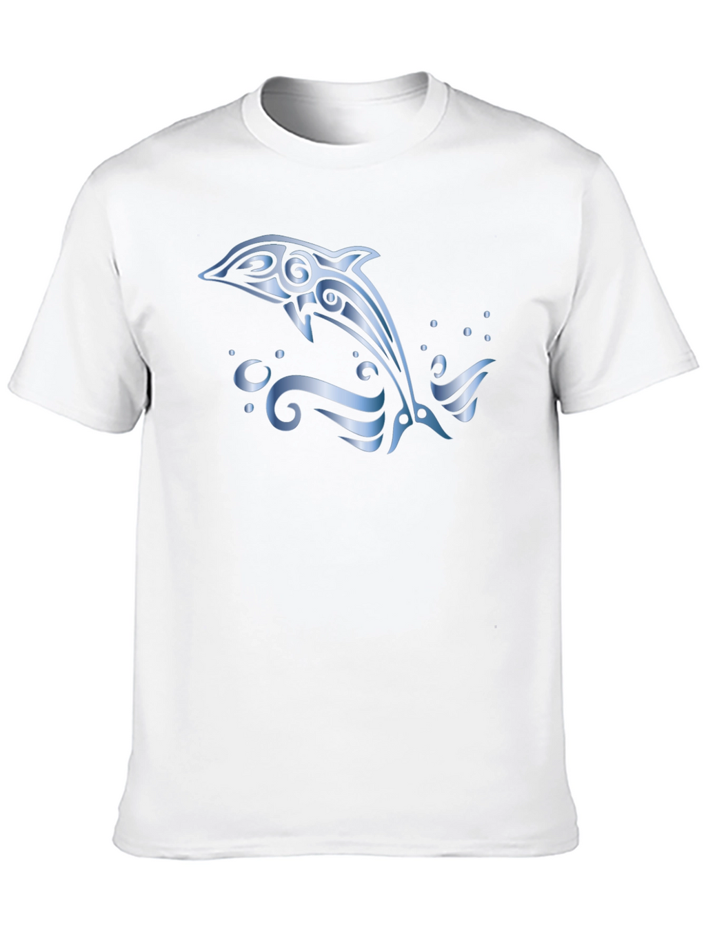 Tribal Dolphin T-Shirt - Black Cotton Tee