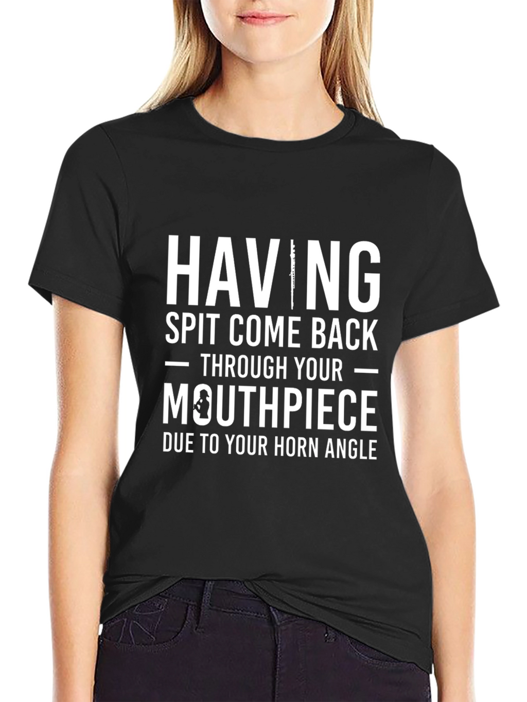 Humorous Spit Come Back Horn Player T-Shirt