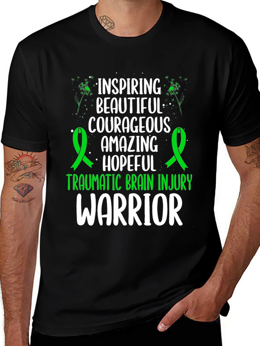 TBI Warrior Shirt Inspiring Courageous Hopeful