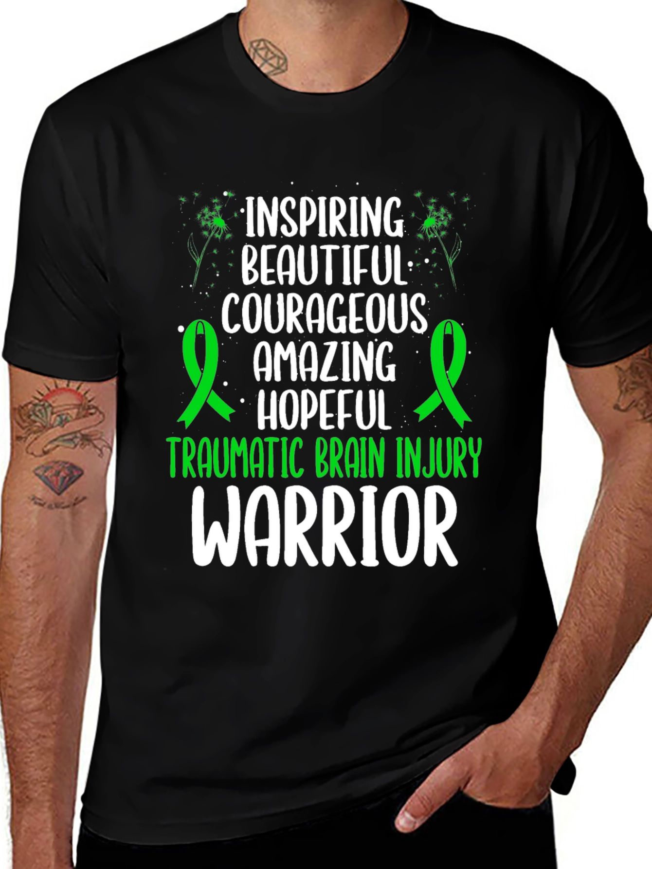 TBI Warrior Shirt Inspiring Courageous Hopeful