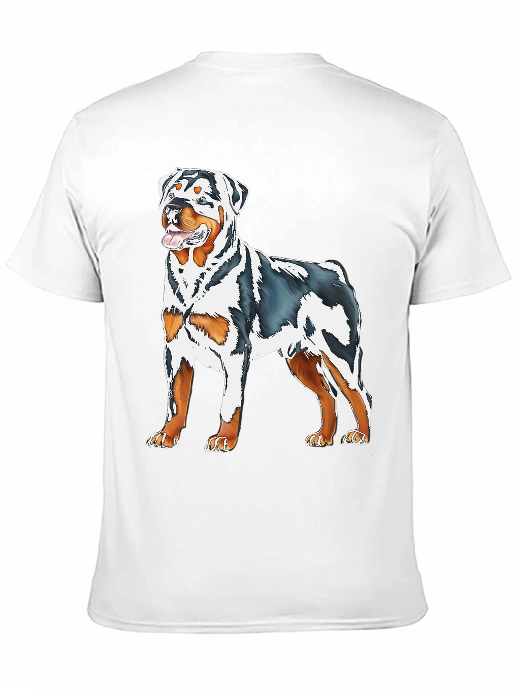 Rottweiler Dog Graphic Print Black T-Shirt