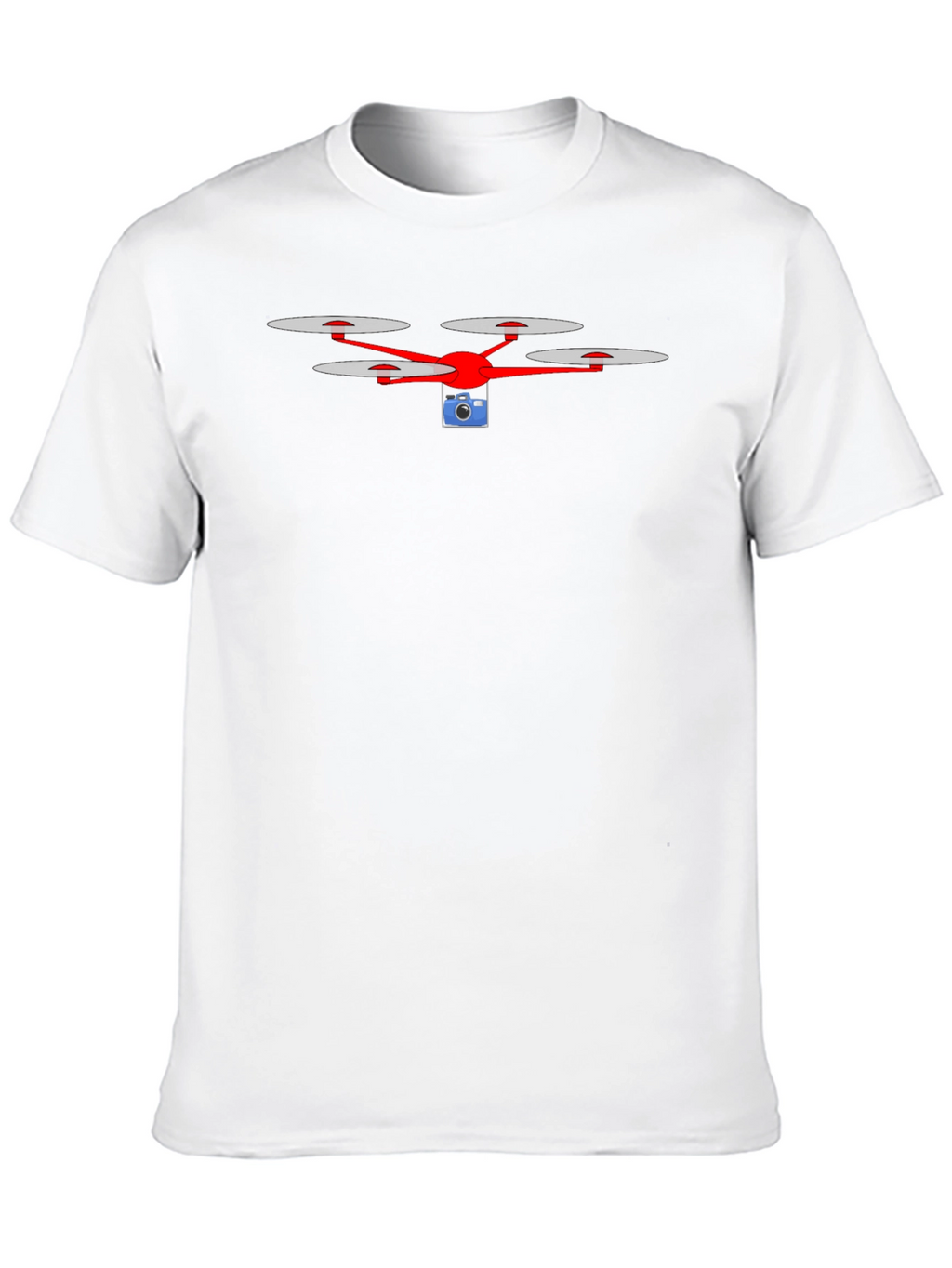 Drone Graphic T-Shirt - Black Casual Tee