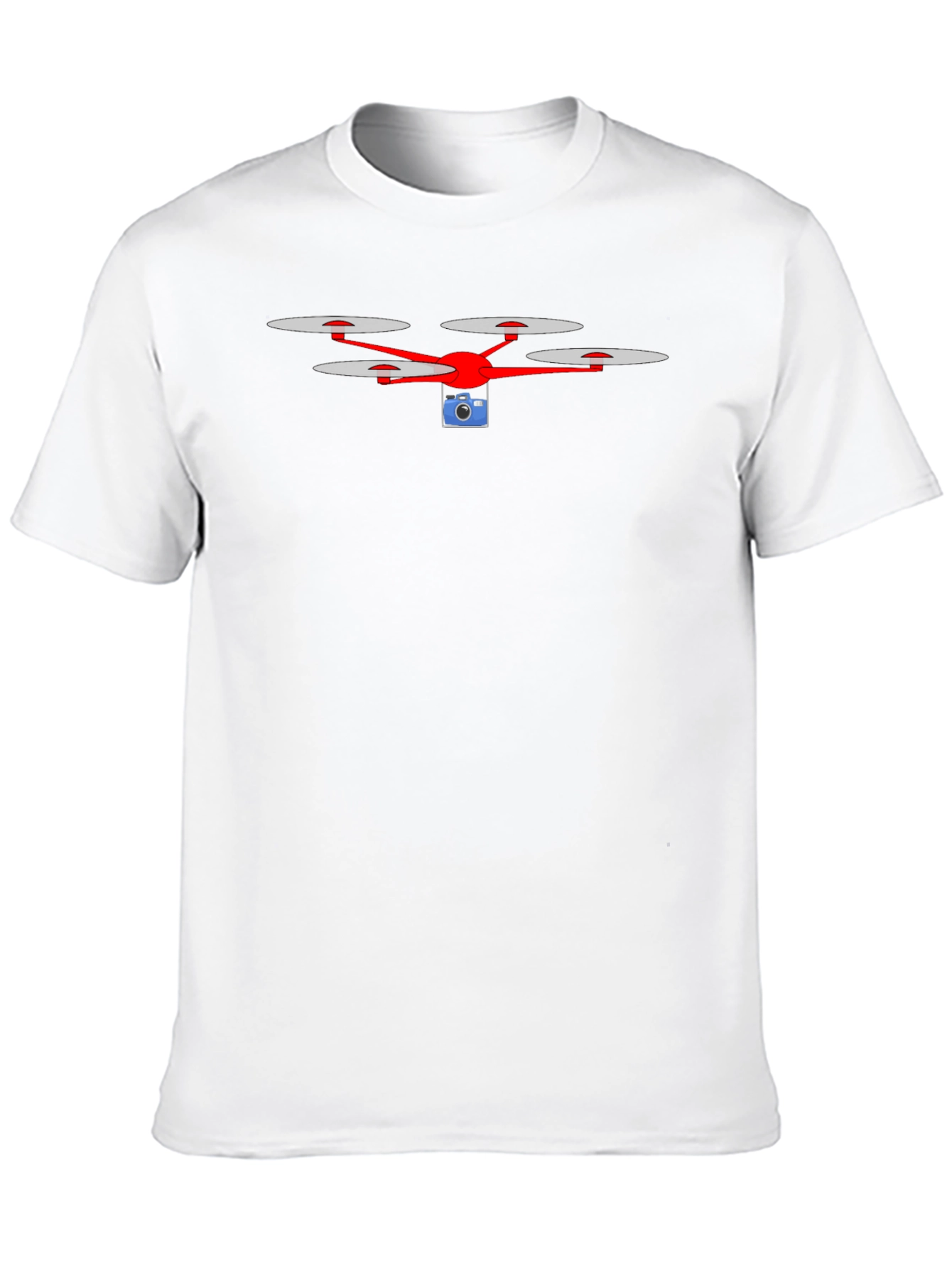 Drone Graphic T-Shirt - Black Casual Tee