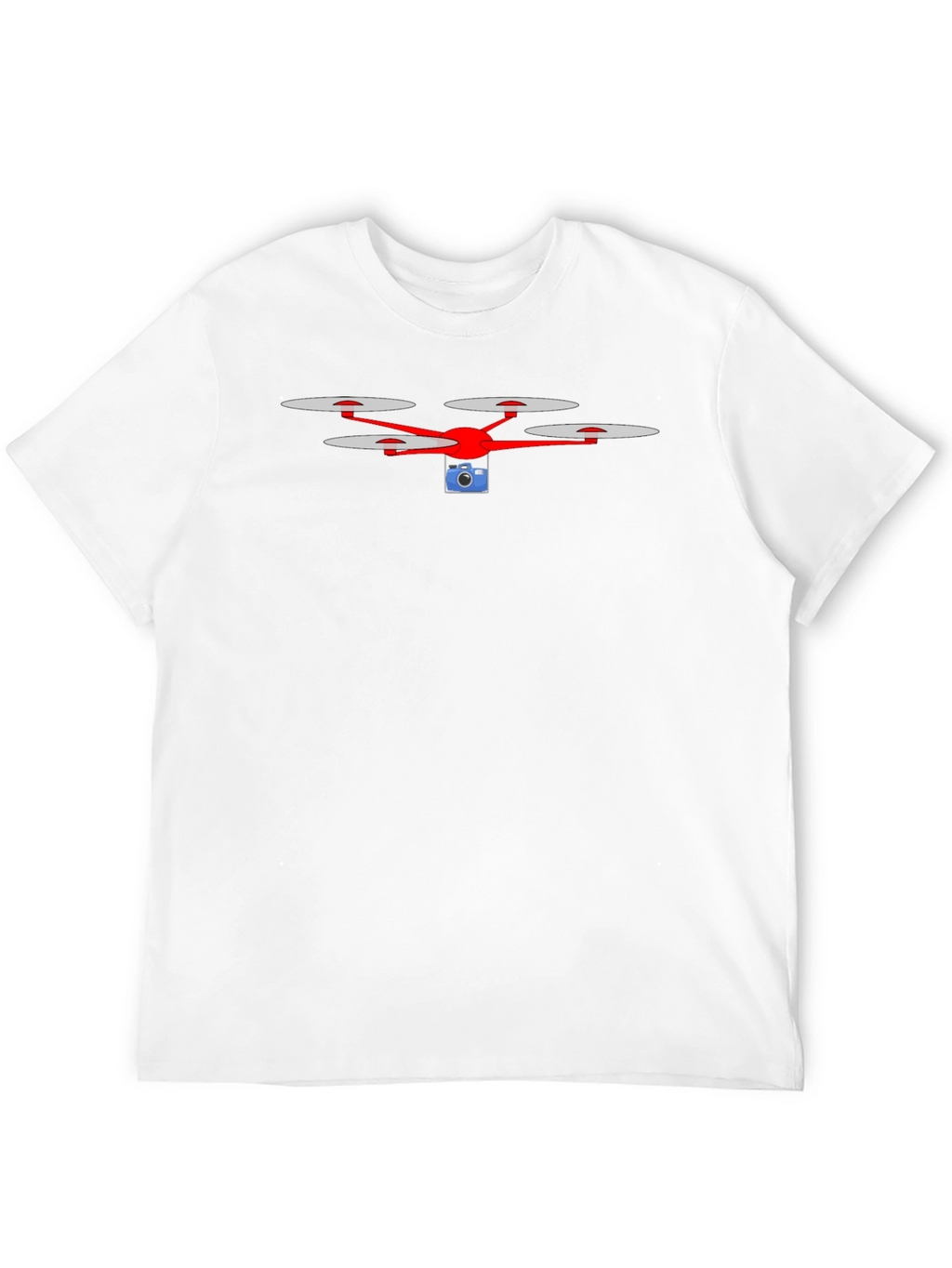 Drone Graphic T-Shirt - Black Casual Tee