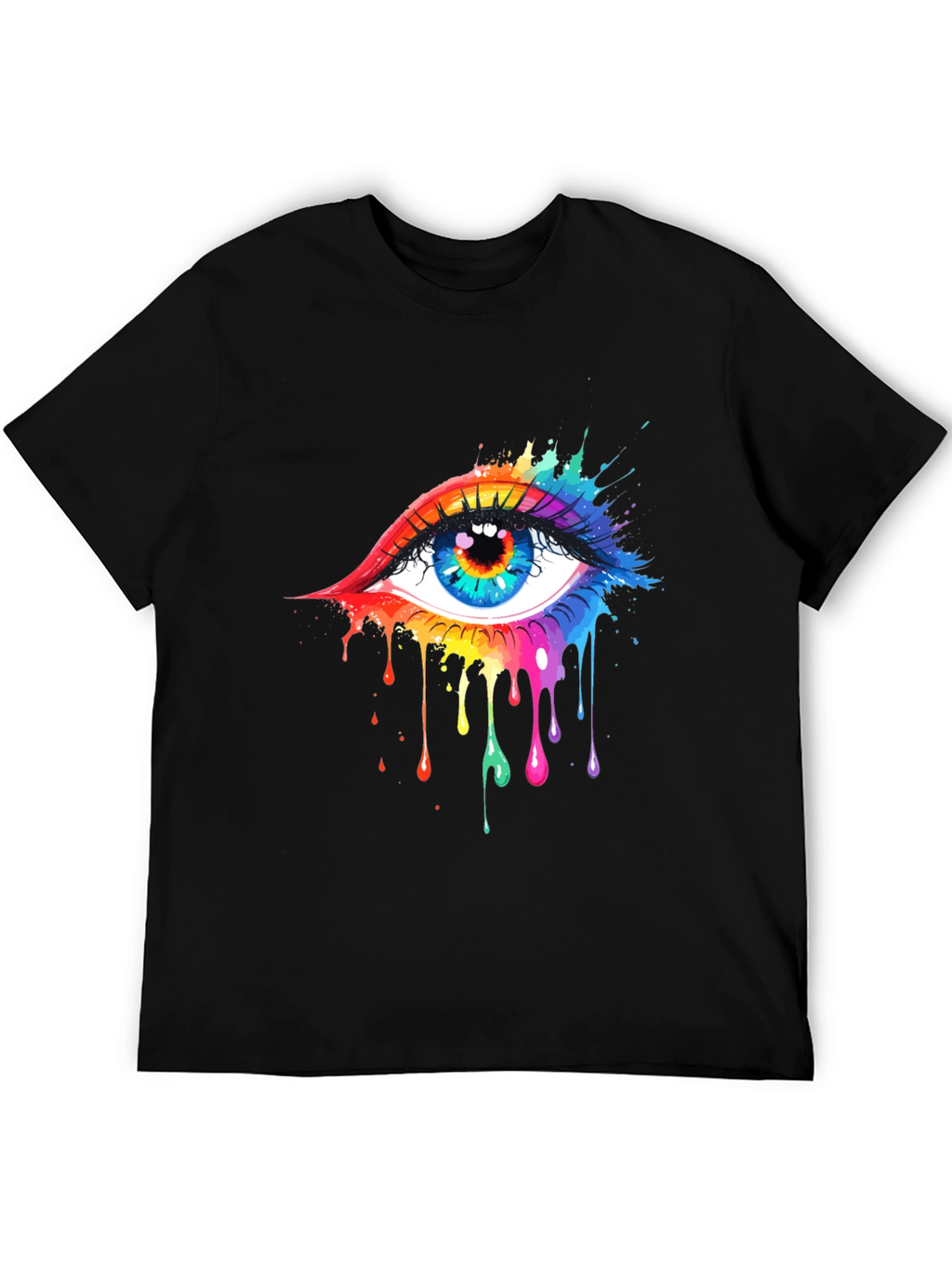 Rainbow Eye Black T-Shirt