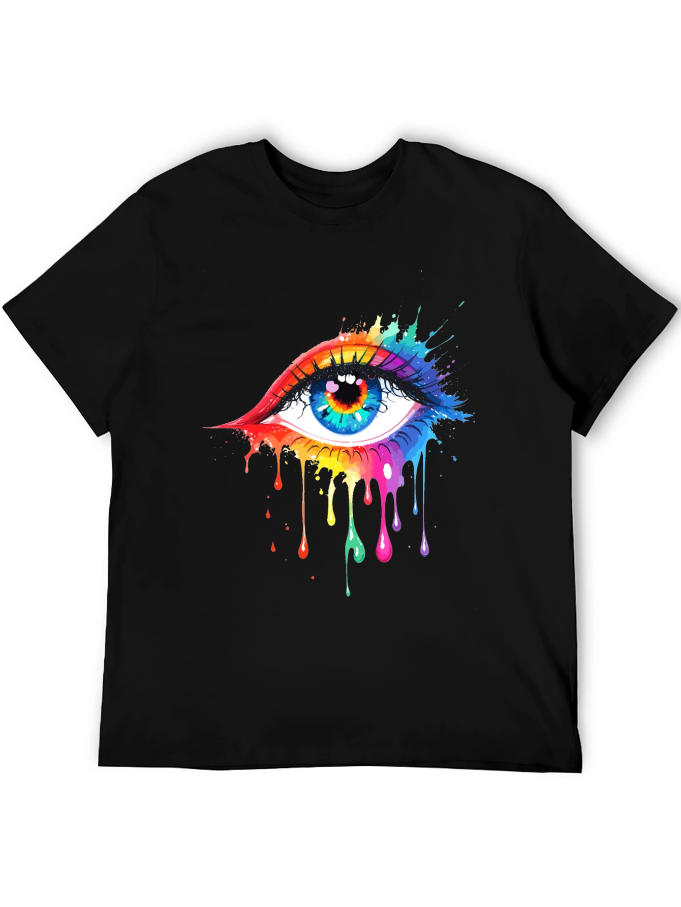 Rainbow Eye Black T-Shirt