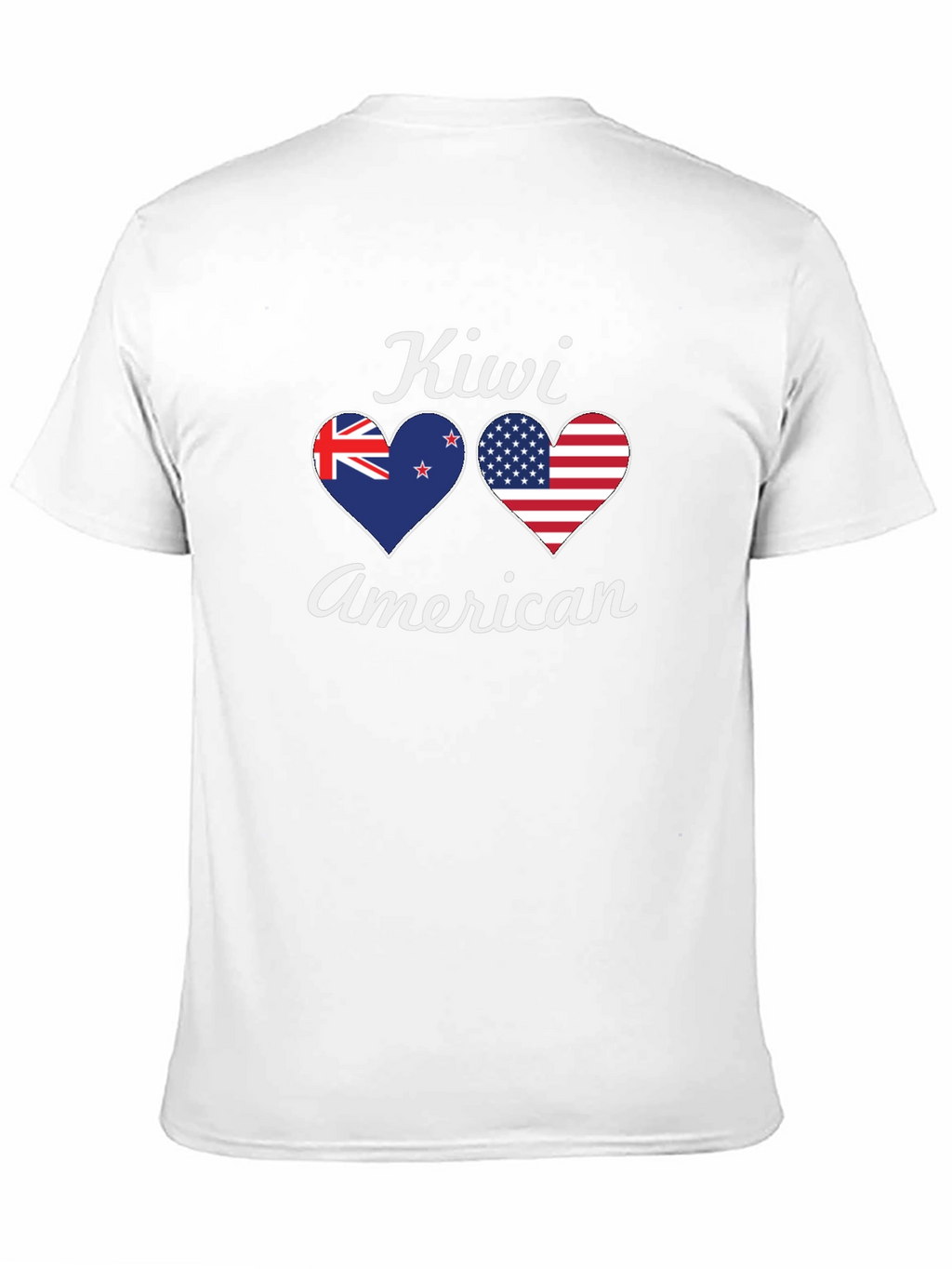 Kiwi American Flag Heart T-Shirt - Patriotic Pride