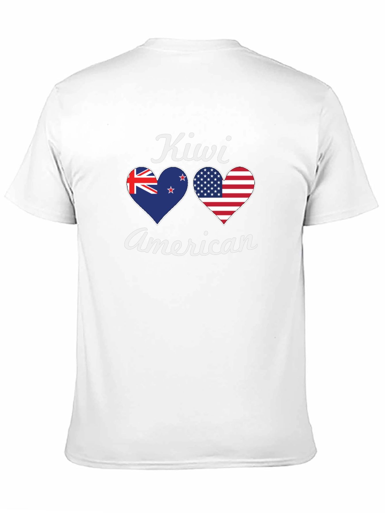 Kiwi American Flag Heart T-Shirt - Patriotic Pride