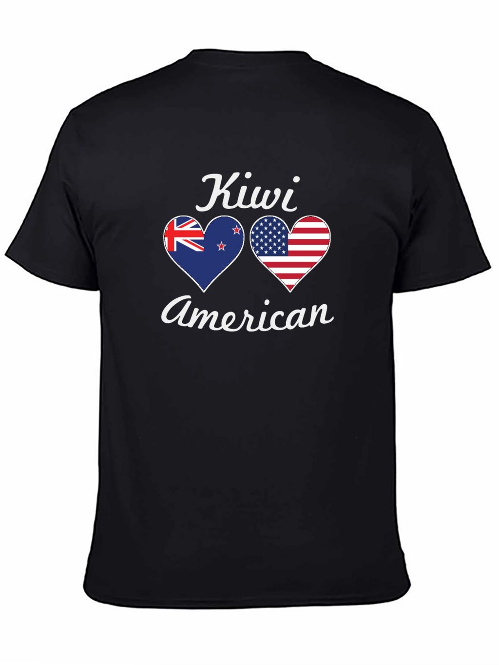 Kiwi American Flag Heart T-Shirt - Patriotic Pride