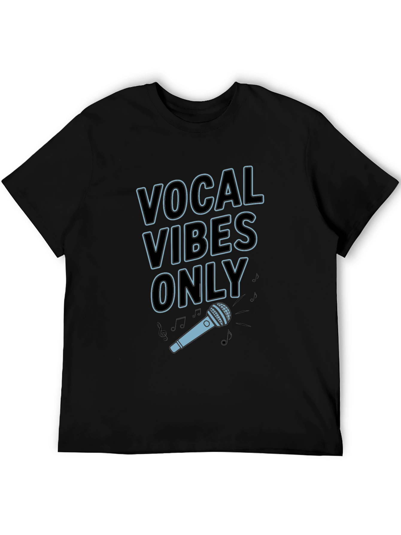 Vocal Vibes Only Graphic T-Shirt - Black