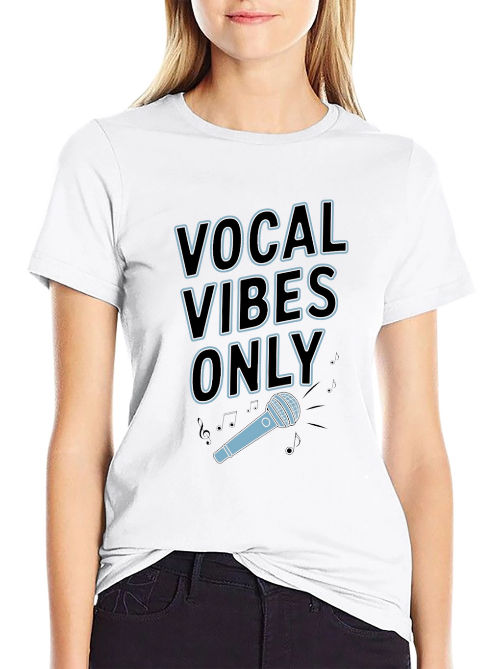 Vocal Vibes Only Graphic T-Shirt - Black