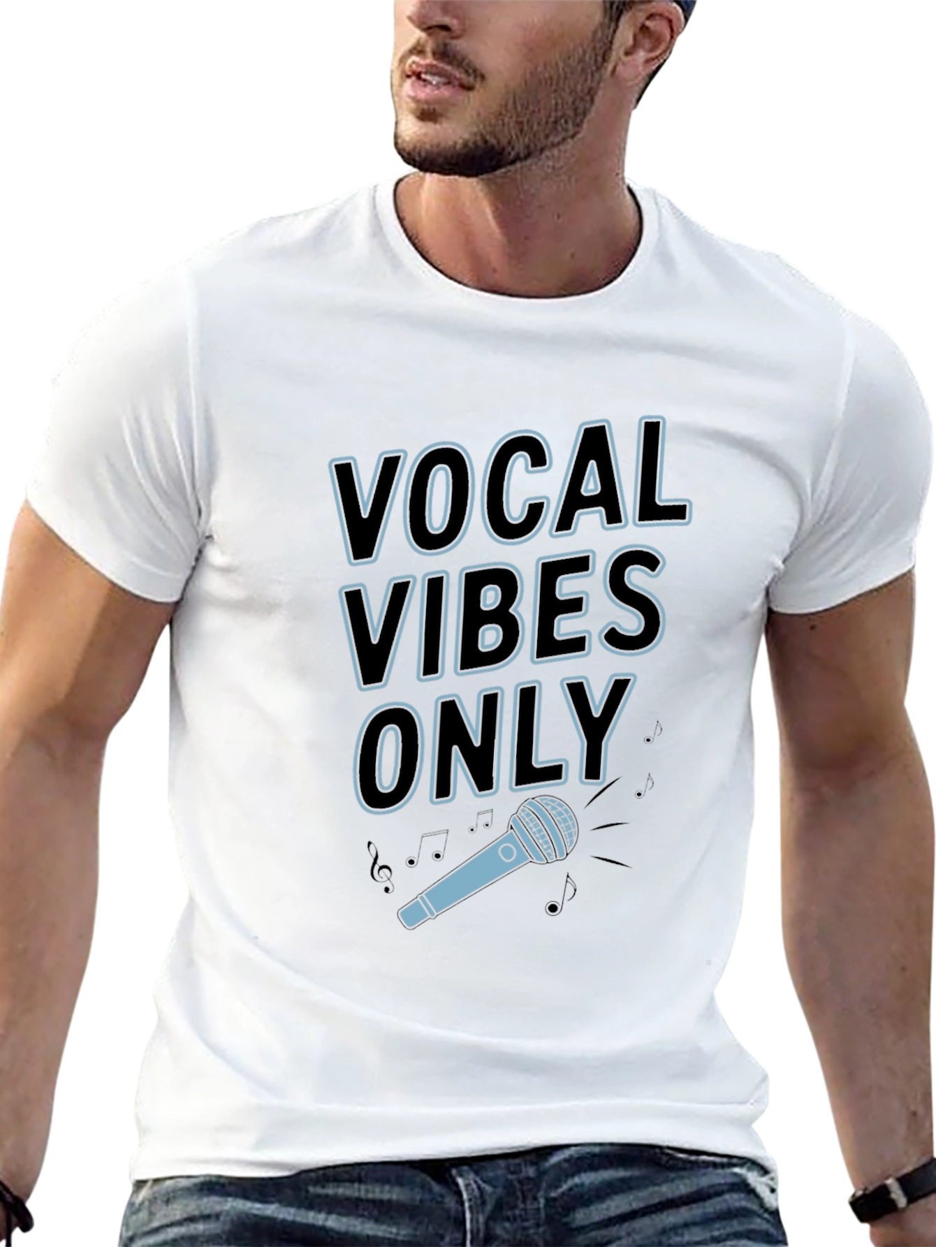 Vocal Vibes Only Graphic T-Shirt - Black