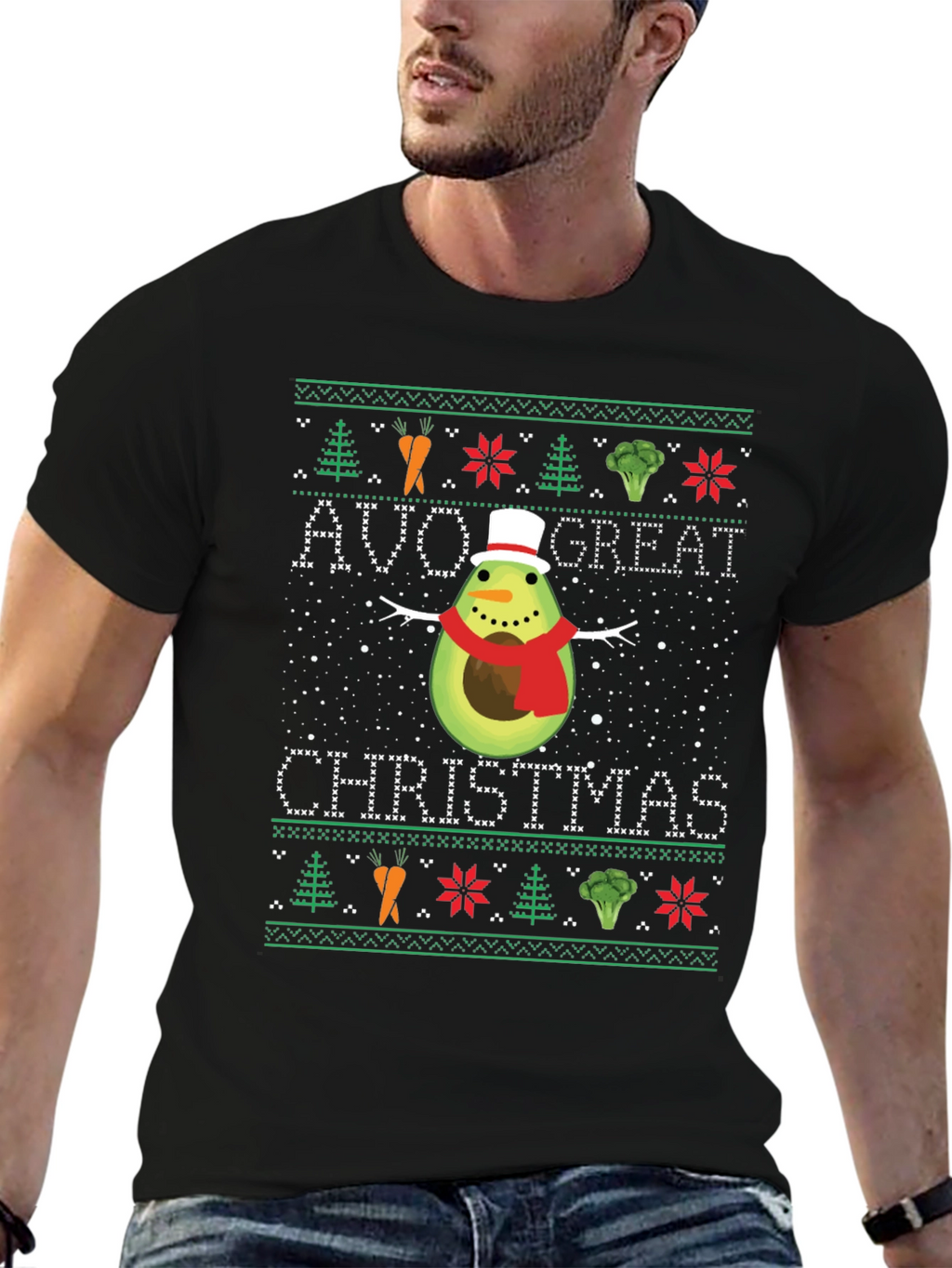 Avo Great Christmas T-Shirt - Funny Holiday Avocado Tee