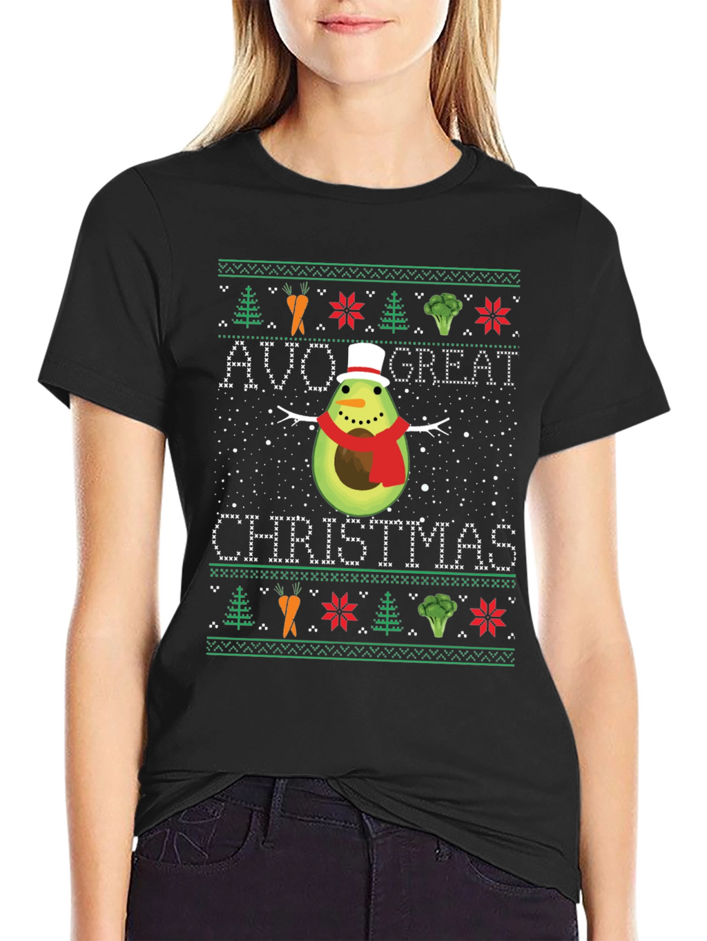 Avo Great Christmas T-Shirt - Funny Holiday Avocado Tee
