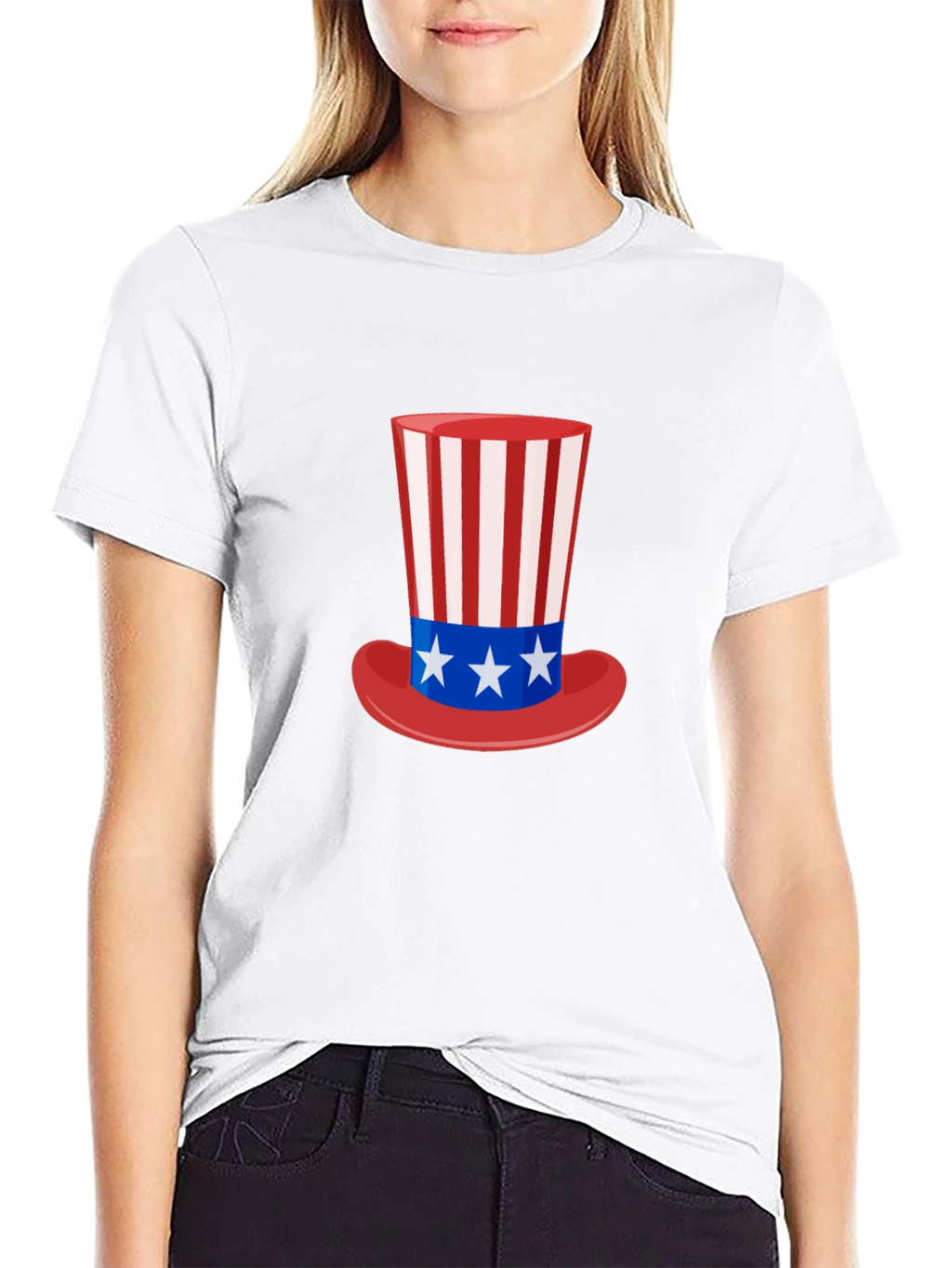 Patriotic Hat Graphic T-Shirt - Celebrate in Style