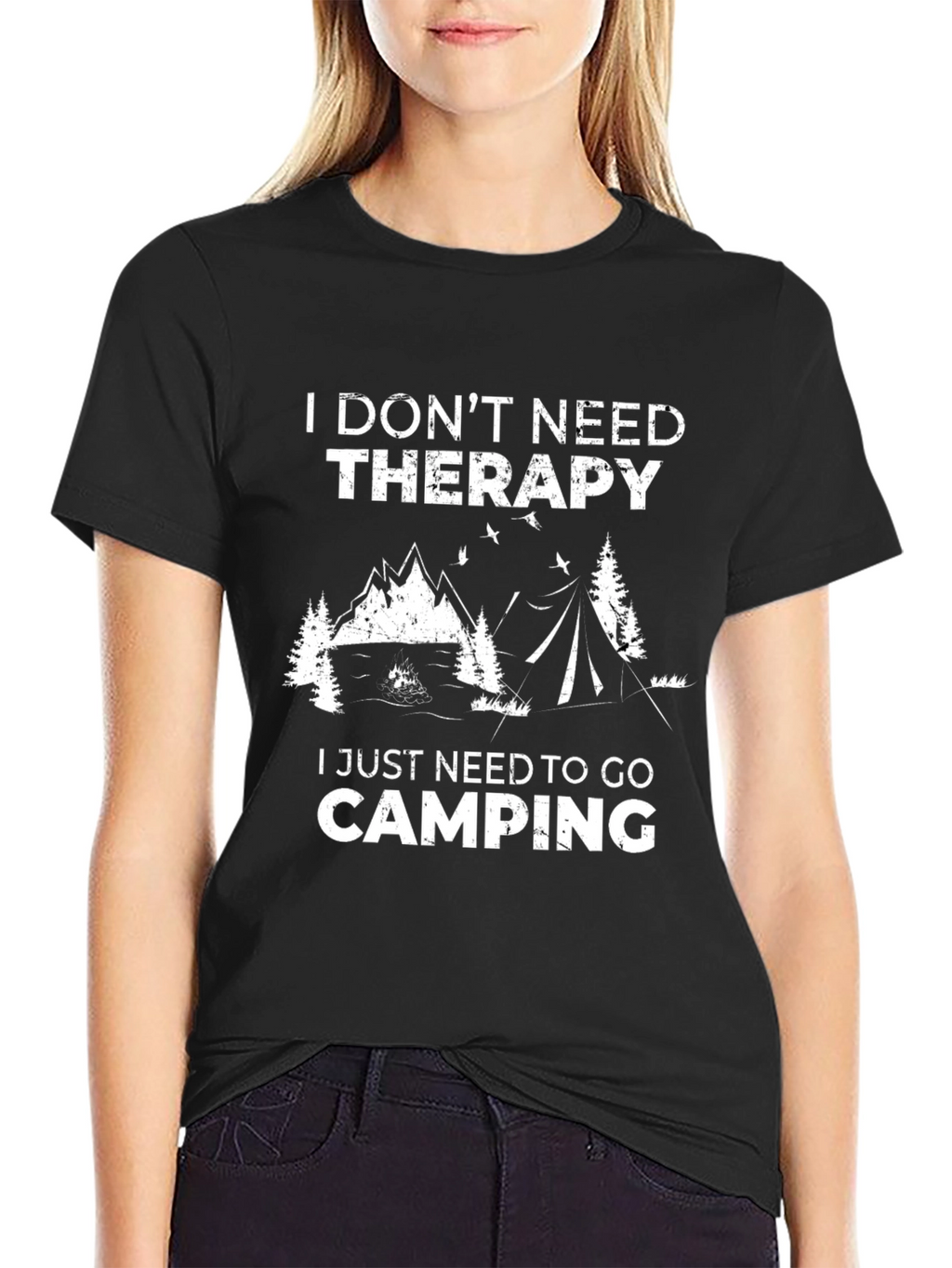 Camping Therapy T-Shirt - Funny Outdoor Adventure Tee