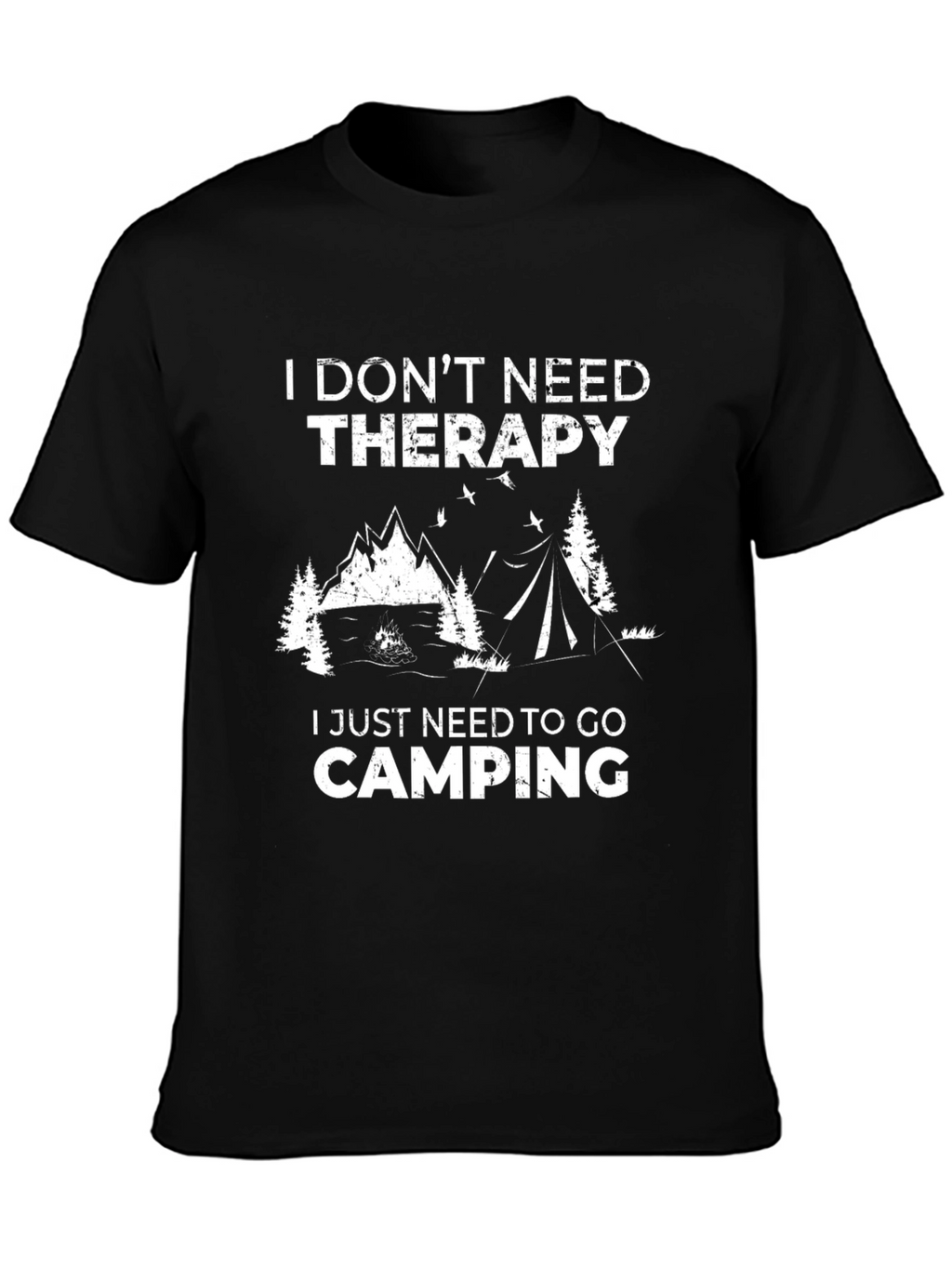 Camping Therapy T-Shirt - Funny Outdoor Adventure Tee