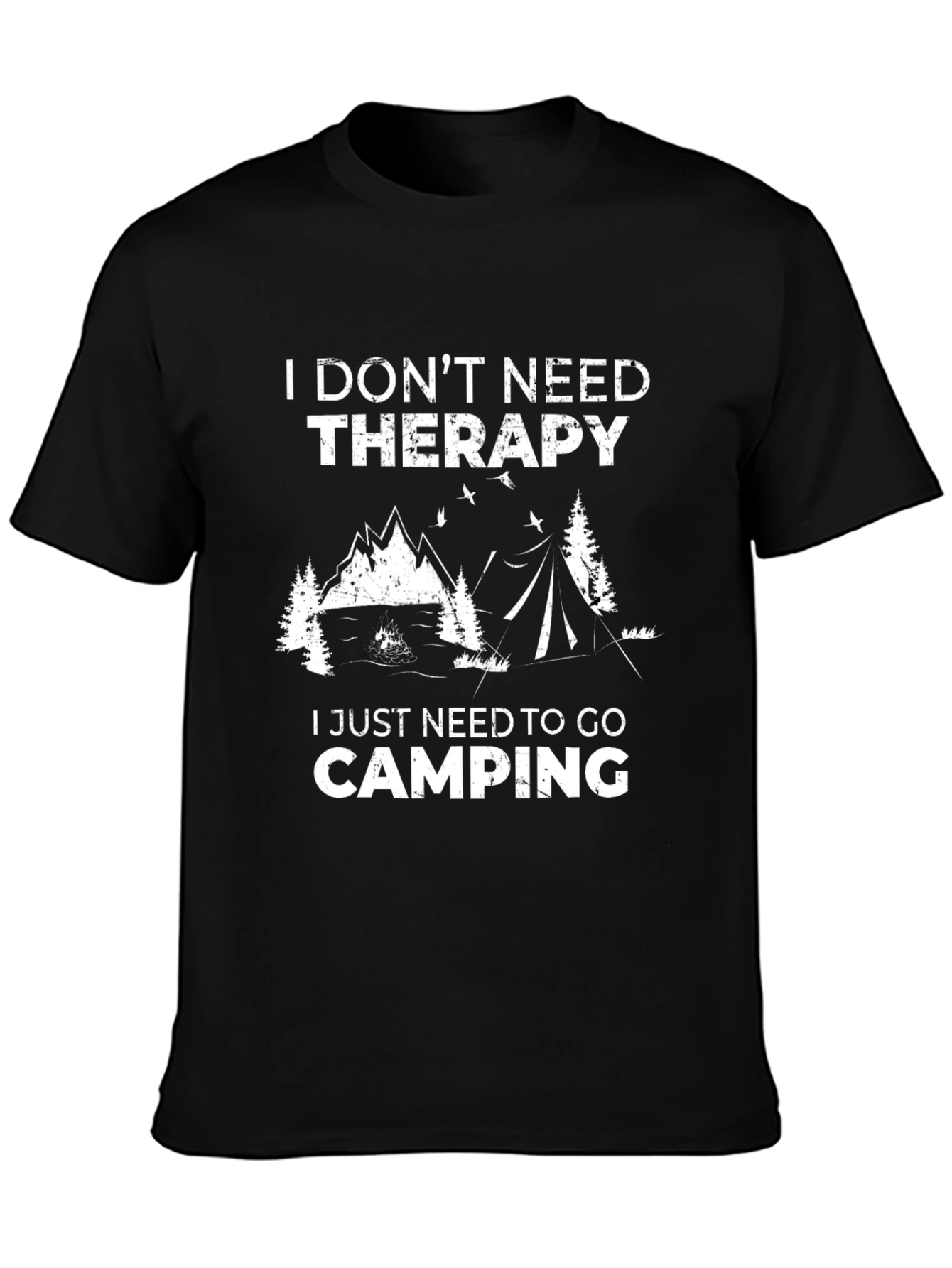 Camping Therapy T-Shirt - Funny Outdoor Adventure Tee