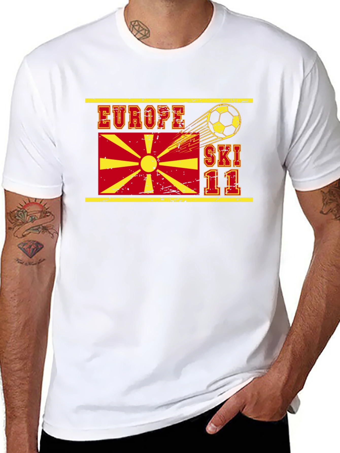 Europe Ski 11 T-Shirt Soccer Theme