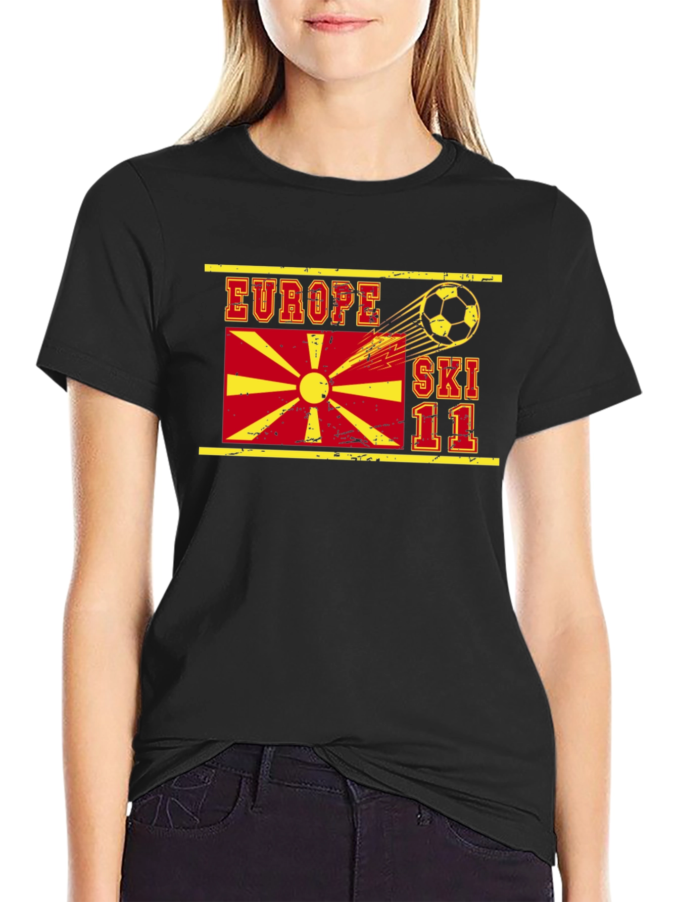 Europe Ski 11 T-Shirt Soccer Theme