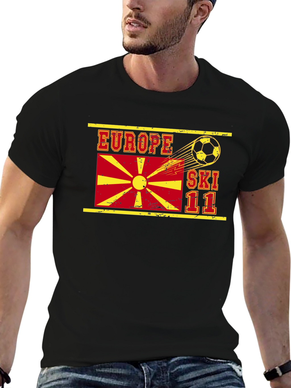 Europe Ski 11 T-Shirt Soccer Theme