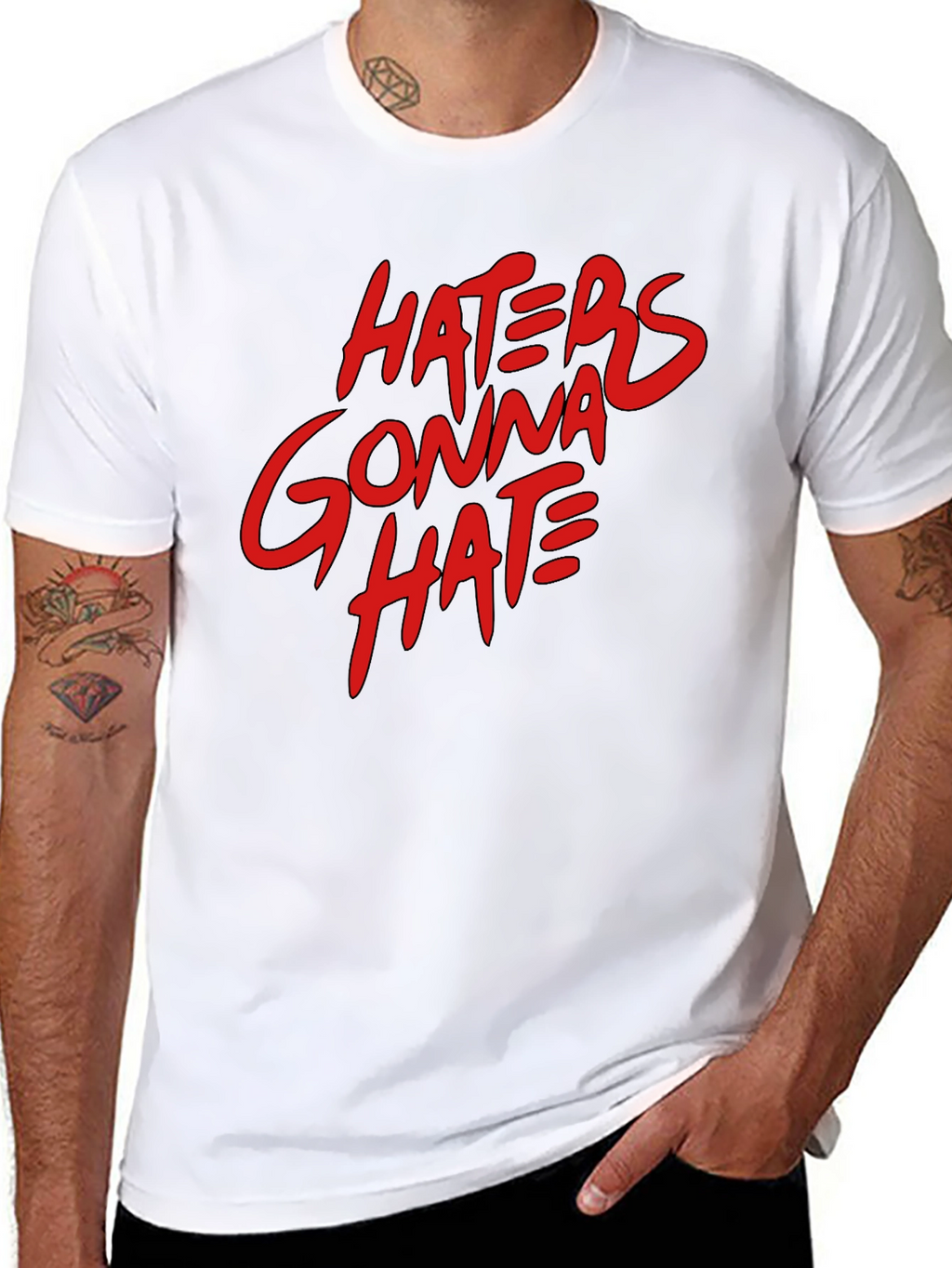 Haters Gonna Hate Graphic Tee - Casual Black T-Shirt