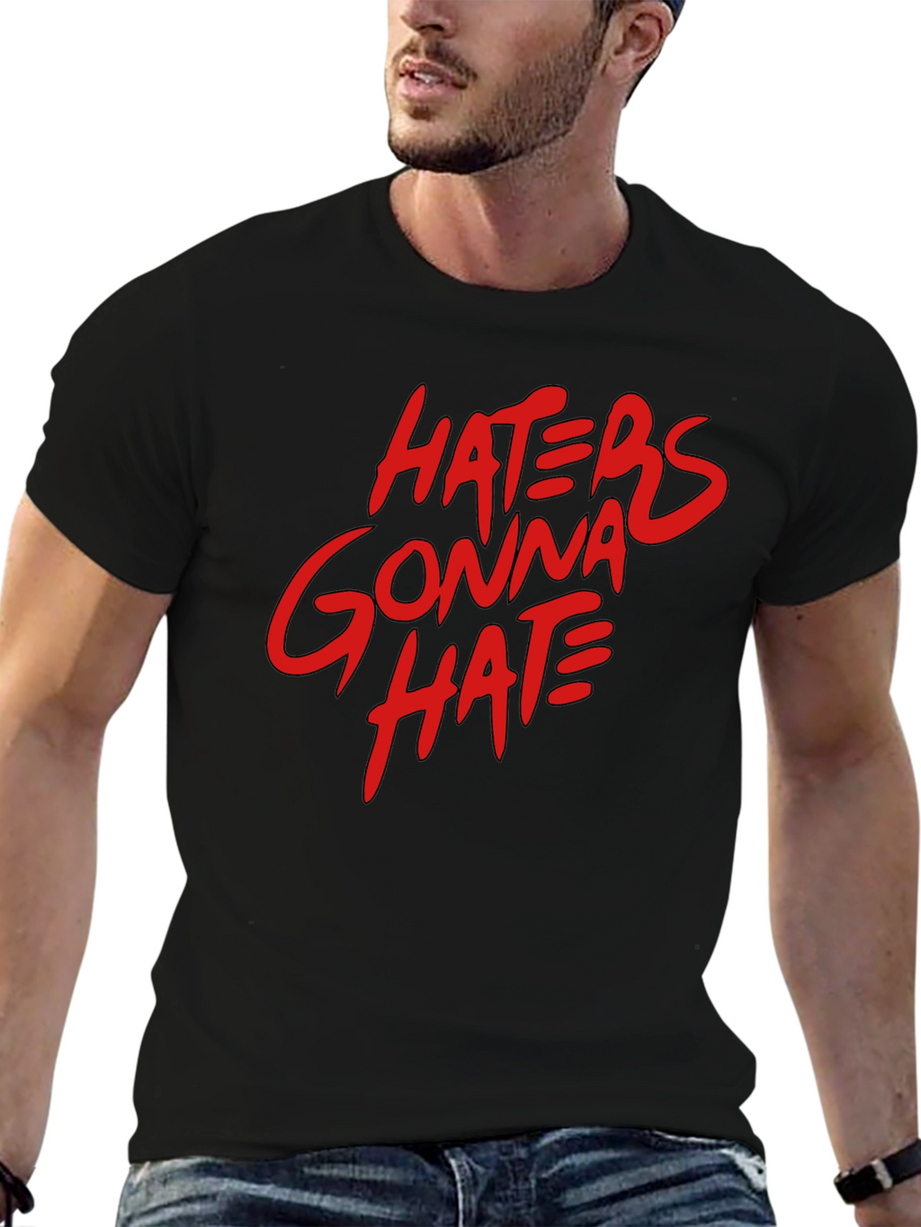 Haters Gonna Hate Graphic Tee - Casual Black T-Shirt